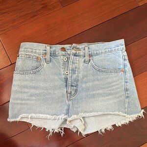 Madewell 3-Button Denim Blue Women's Shorts